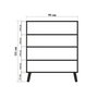 Hanah Home Armario Multiusos Pebble 95x111x36cm Tablero de Partículas Melamina